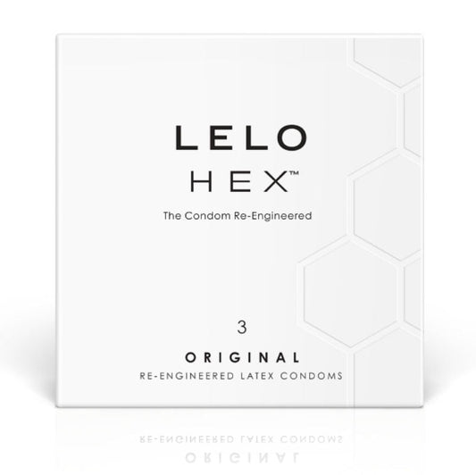 Prezervative Latex Natural LELO HEX 3 buc – Structura Hexagonala - Prezervative - Sensivo