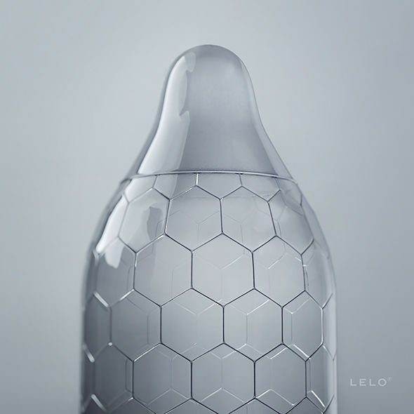 Prezervative Latex Natural LELO HEX 3 buc – Structura Hexagonala - Prezervative - Sensivo