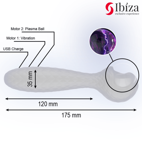 Stimulator Extern cu Sfera Plasma Luminoasa - IBIZA - Stimulator - Sensivo