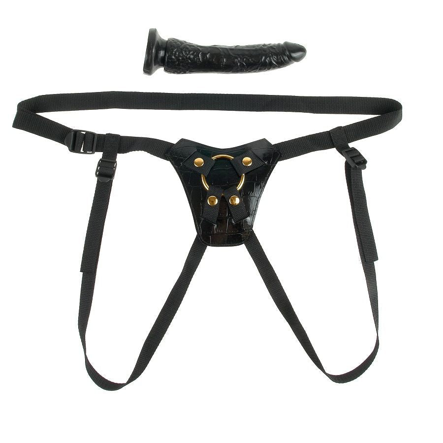 Strap-on cu Dildo Realist 18 cm si Ventuza - Fetish Fantasy Gold - Strap-on - Sensivo