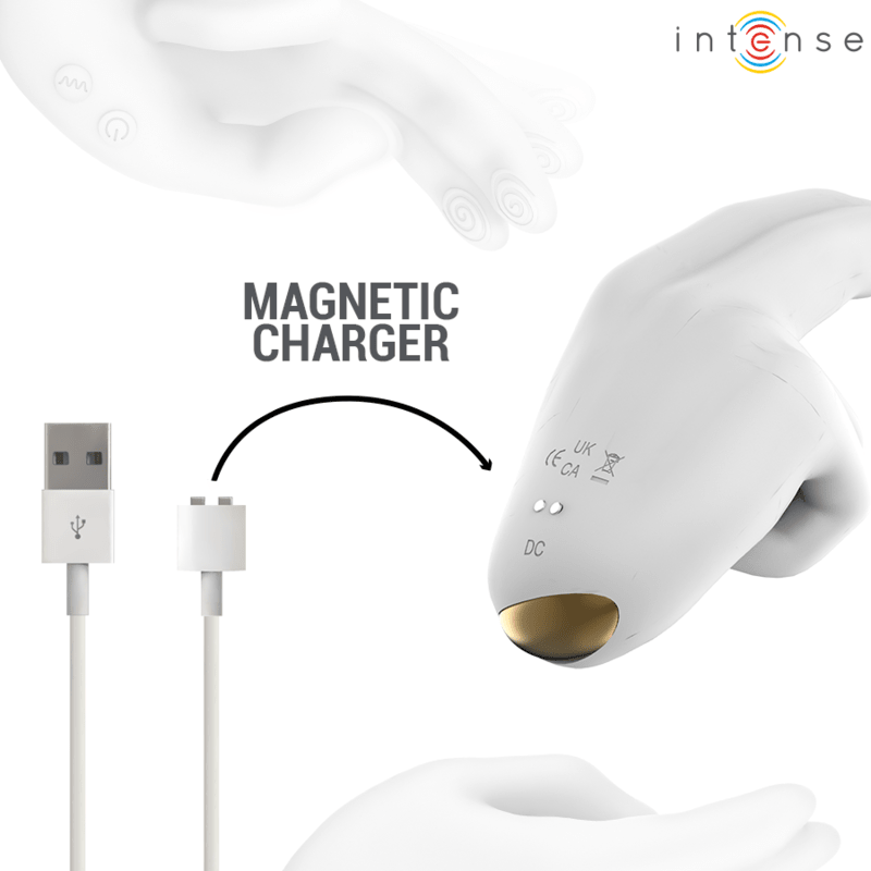 Vibrator Clitoridian Forma Mana cu Vibratii si Caldura – INTENSE Jimmy - Vibratoare - Sensivo