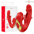 Vibrator Dublu cu Gura Stimulatoare Intense Nathy Rosu - Vibratoare - Sensivo
