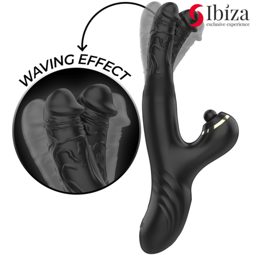 Vibrator Dublu cu Stimulator Clitoridian Two Dragons - IBIZA - Vibrator - Sensivo