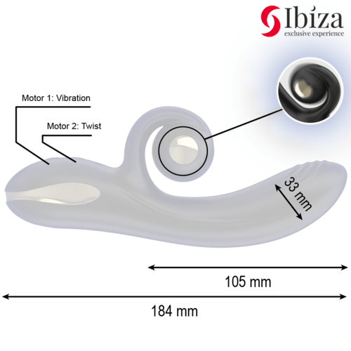 Vibrator Rotativ Twister cu Doua Motoare 10 Moduri - IBIZA - Vibrator - Sensivo