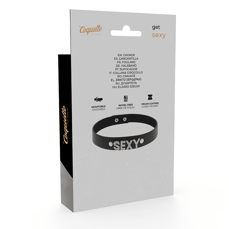Zgarda Choker din Piele Vegana BDSM - Coquette - BDSM - Sensivo