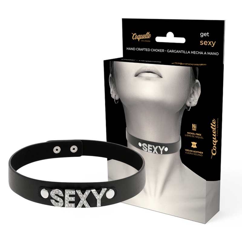 Zgarda Choker din Piele Vegana BDSM - Coquette - BDSM - Sensivo