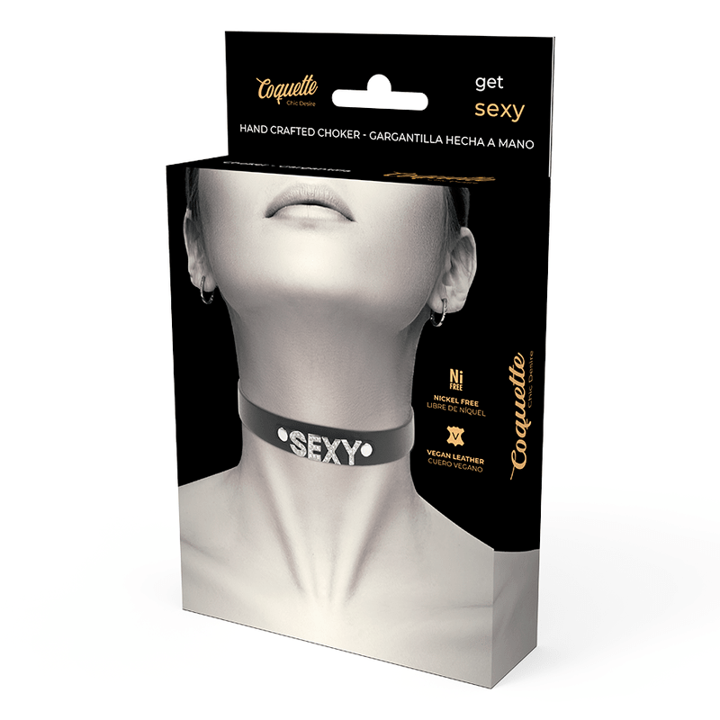 Zgarda Choker din Piele Vegana BDSM - Coquette - BDSM - Sensivo